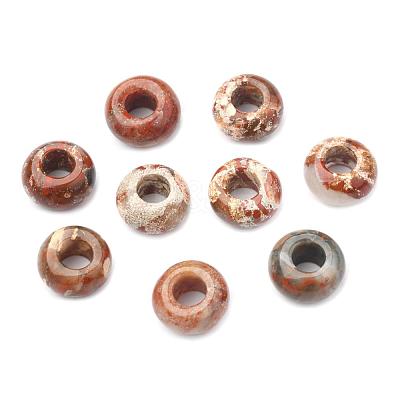 Natural Brecciated Jasper European Beads X-G-G740-14x8mm-05-1