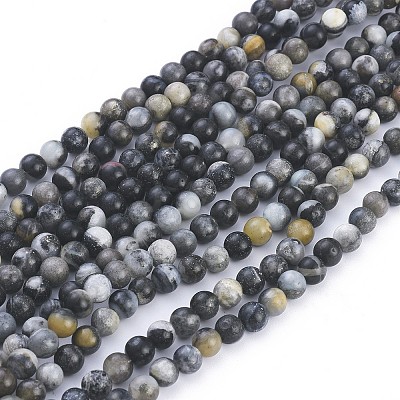 Natural Flower Amazonite Beads Strands X-G-L555-03-6mm-1