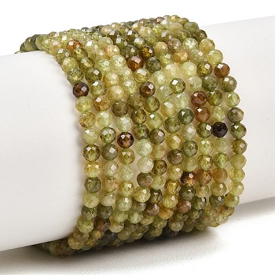 Natural Green Garnet Beads Strands G-B181-A01-3mm-1
