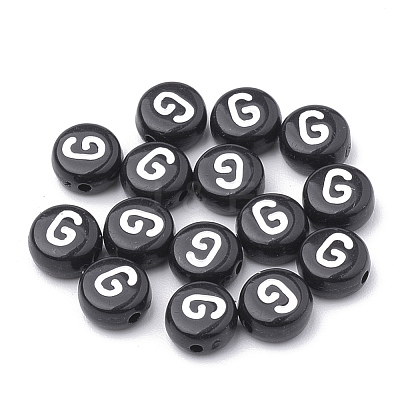 Opaque Acrylic Beads SACR-N002-02G-1
