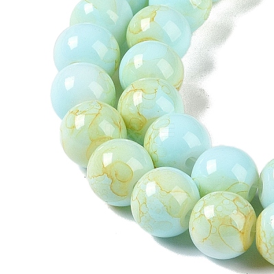 Baking Paint Glass Bead Strands GLAA-H031-01B-08-1