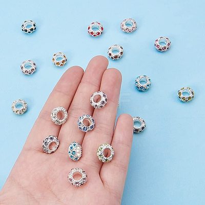 Alloy Rhinestone European Beads Set CPDL-PH0001-01-1