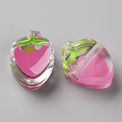 Transparent Enamel Acrylic Beads TACR-S155-003I-1