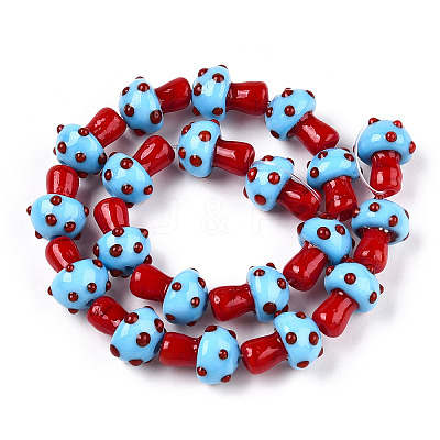 Handmade Lampwork Beads Strands LAMP-N024-09H-1