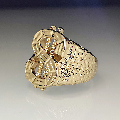 Dollar Sign Zinc Alloy Finger Rings for Men FS-WG78023-01-1