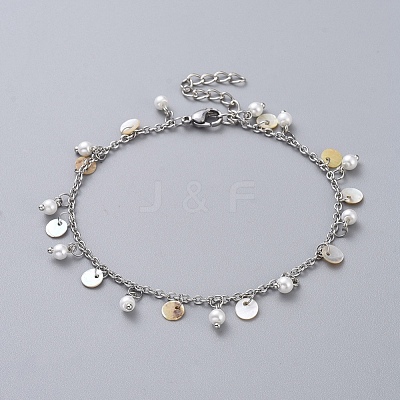304 Stainless Steel Anklets AJEW-AN00282-1