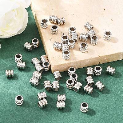Tarnish Resistant 201 Stainless Steel Column Beads STAS-Q176-01-1