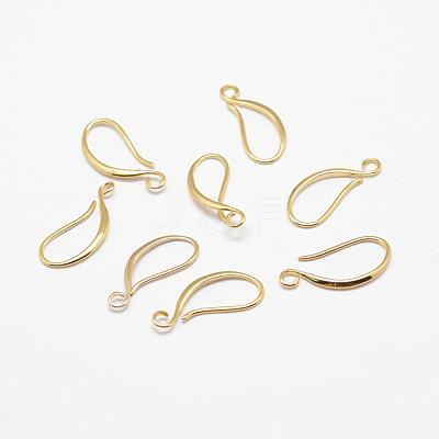 Brass Earring Hooks KK-F714-06G-1