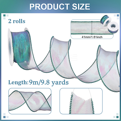 Polyester Lace Trim OCOR-WH0111-38-1