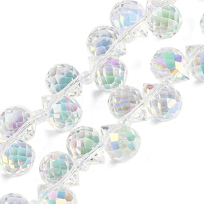 Electroplate Glass Beads Strands EGLA-D030-17X-1