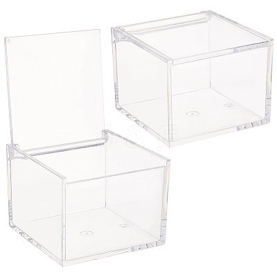 4 Grids Transparent Plastic Gift Boxes CON-WH0087-68A-1