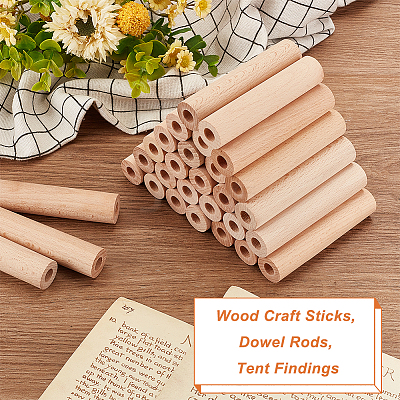 Wood Craft Sticks WOOD-WH0124-37-1
