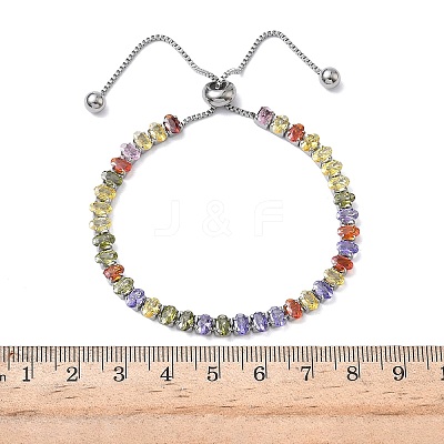 304 Stainless Steel Pave Cubic Zirconia Tennis Bracelets BJEW-G754-03P-05-1