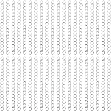 100 Strands 304 Stainless Steel Chain Extender STAS-BBC0005-51A-1