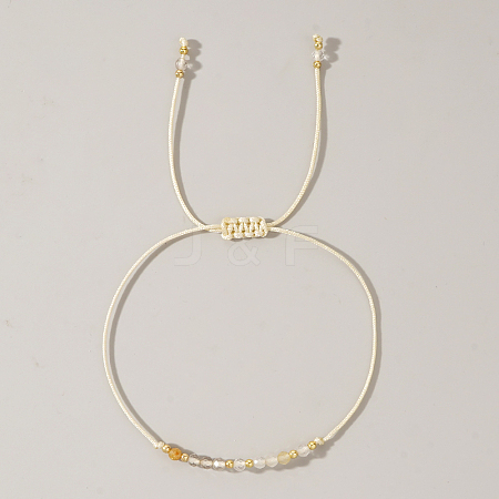 Natural Birthstone Braided Bead Bracelets for Women X-VA8051-11-1