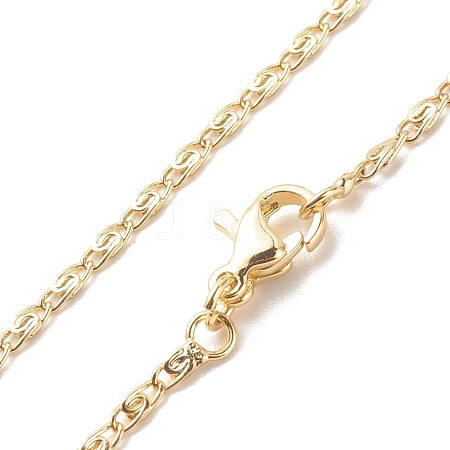 Brass Lumachina Chains Necklace for Women NJEW-P265-34G-1