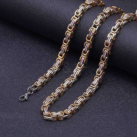Titanium Steel Byzantine Chains Necklace for Men FS-WG56795-188-1