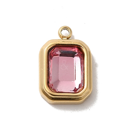 304 Stainless Steel Glass Pendants X-STAS-L022-062G-06-1