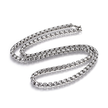 304 Stainless Steel Box chain Necklaces NJEW-F242-13P-H-1
