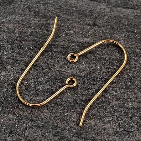 Real 18K Gold Plated Sterling Silver Earring Hooks STER-K015-H400-G-1