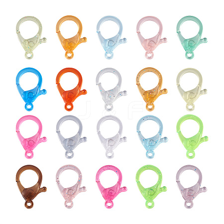 100Pcs 20 Style Plastic Lobster Claw Clasps KY-PJ0001-02-1