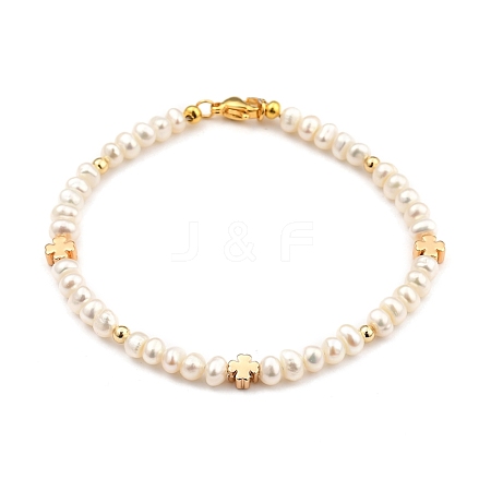 Natural Cultured Freshwater Pearl Beaded Bracelets BJEW-JB05386-03-1