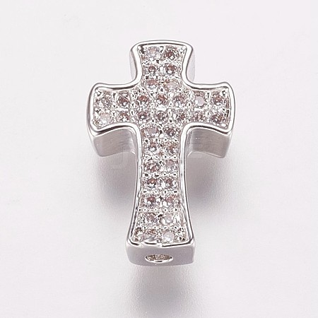 Brass Cubic Zirconia Beads LS-KK-P134-09P-1