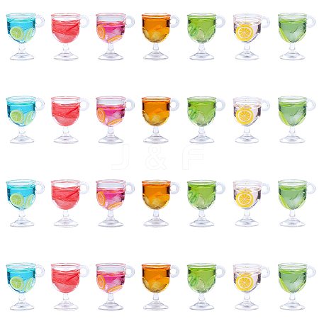 Resin Cup Pendants CRES-SC0001-23-1