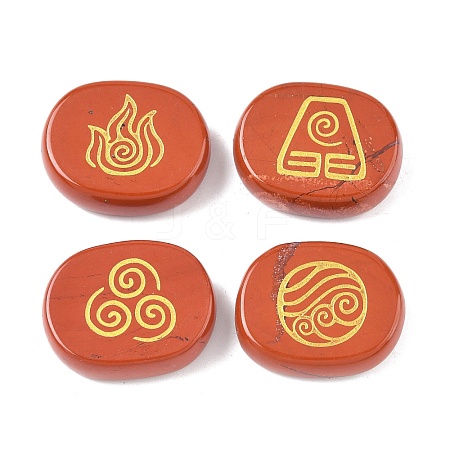 4Pcs 4 Styles Natural Red Jasper Display Decorations G-F786-02B-03-1