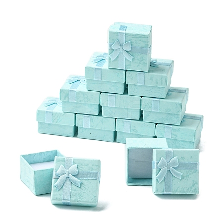 12Pcs Valentines Day Presents Packages Cardboard Ring Boxes CBOX-YW0001-04D-1