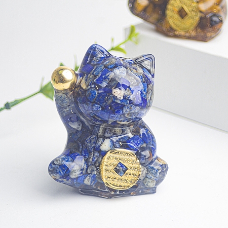 Resin Fortune Cat Display Decoration PW-WG70599-02-1