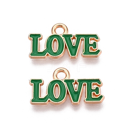 Valentine's Day Theme Alloy Enamel Pendants ENAM-T020-50D-08-1