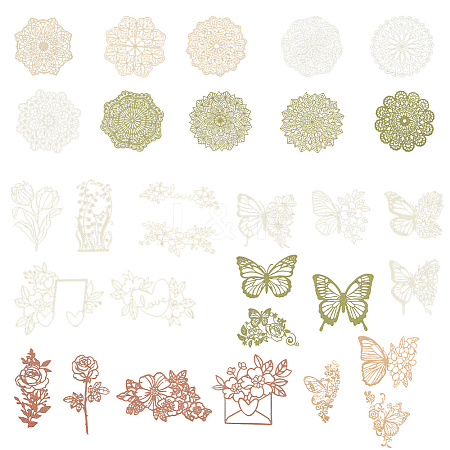 3 Sets 3 Styles Vintage Lace Cut Scrapbook Paper Pads DIY-GF0011-40-1