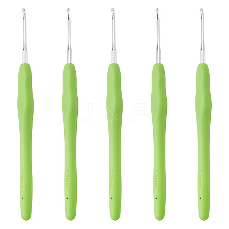 TPR Handle Aluminum Crochet Hook Needles TOOL-TA0001-13G-1