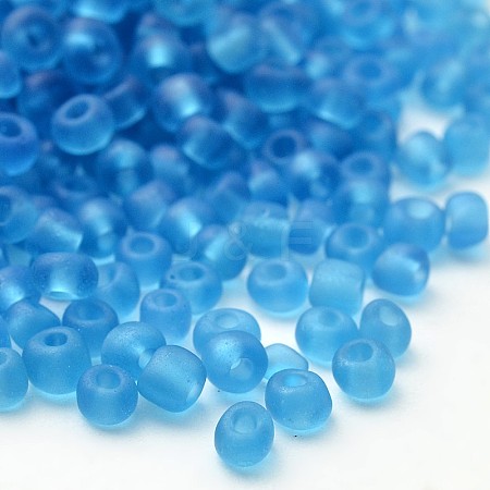 12/0 Frosted Round Glass Seed Beads X-SEED-A008-2mm-M3-1