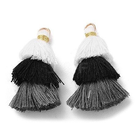 Polycotton Tassel Pendant Decorations GLAA-K060-07KCG-05-1