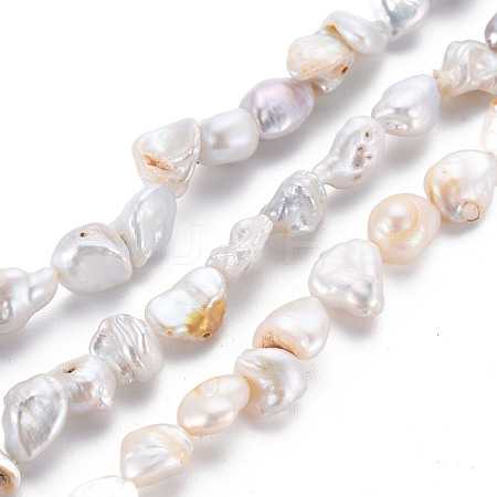 Natural Keshi Pearl Beads Strands PEAR-S021-071-1