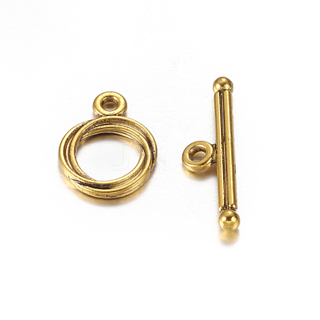 Tibetan Style Alloy Toggle Clasps X-GLF0539Y-NF-1