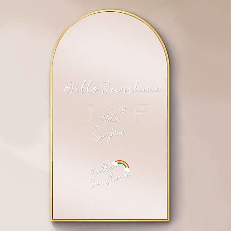 Waterproof Reflective Plastic Mirror Stickers DIY-WH0667-002-1