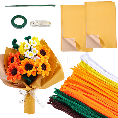 DIY Sunflower Twist Stick Making Kits AJEW-SC0032-03-1