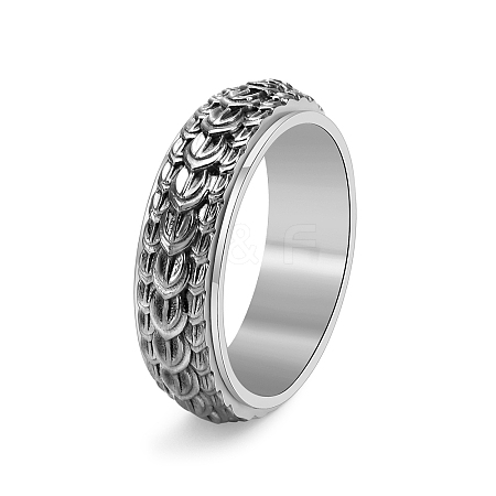 Rotatable Titanium Steel Finger Ring PW-WG50513-04-1