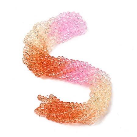 Transparent Painted Glass Beads Strands X1-DGLA-A034-T8mm-A20-1