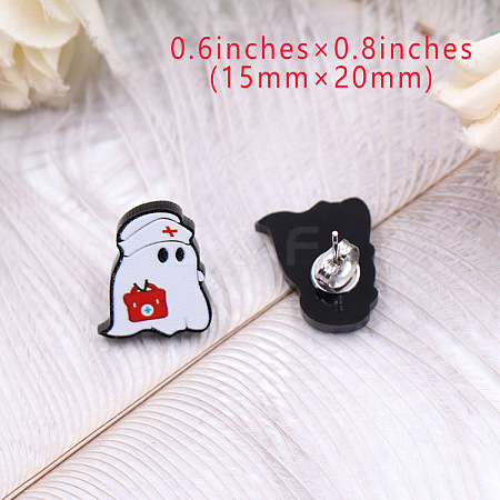 Halloween Theme Acrylic Stud Earrings FS-WG8E35E-09-1