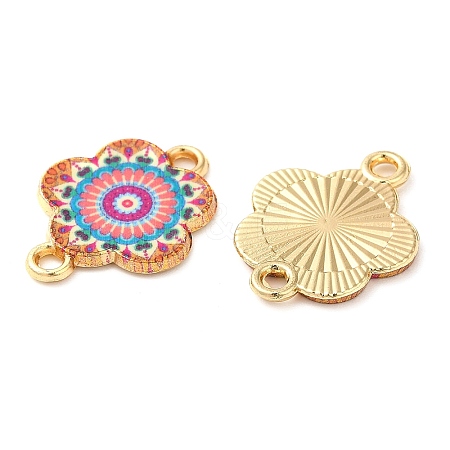 Printed Alloy Enamel Connector Charms ENAM-N056-200G-1