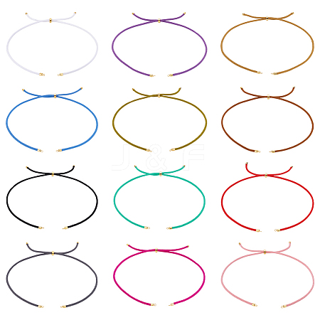 12Pcs 12 Colors Nylon Cords Necklace Making AJEW-UN0002-40-1