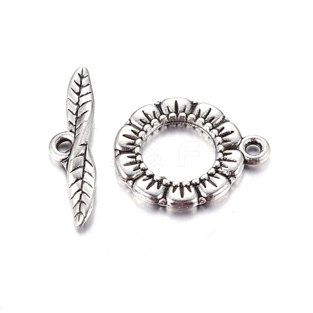 Tibetan Style Toggle Clasps LS-LF11359Y-1