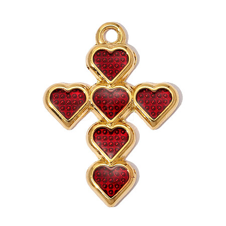304 Stainless Steel with Enamel Pendants SA-OY002-32G-02-1