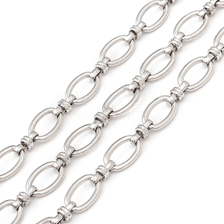 304 Stainless Steel Oval Link Chains CHS-E023-09P-1