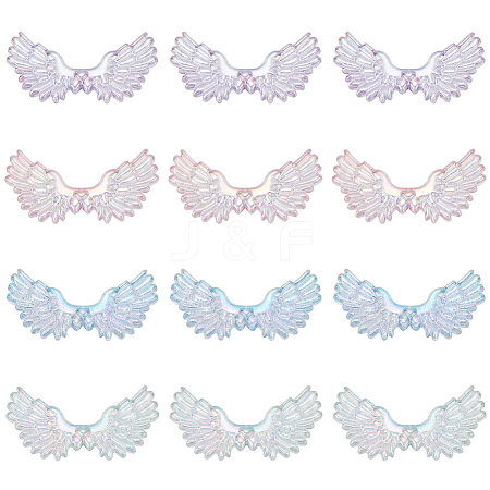 20Pcs UV Plating Transparent Acrylic Beads OACR-SP0002-43-1