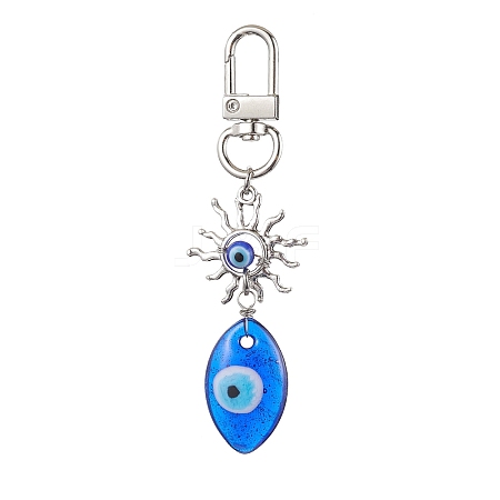 Evil Eye Lampwork Pendant Decorations HJEW-JM01997-05-1